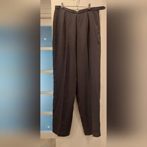 Larry Levine Dark Gray Pinstripe Trousers
